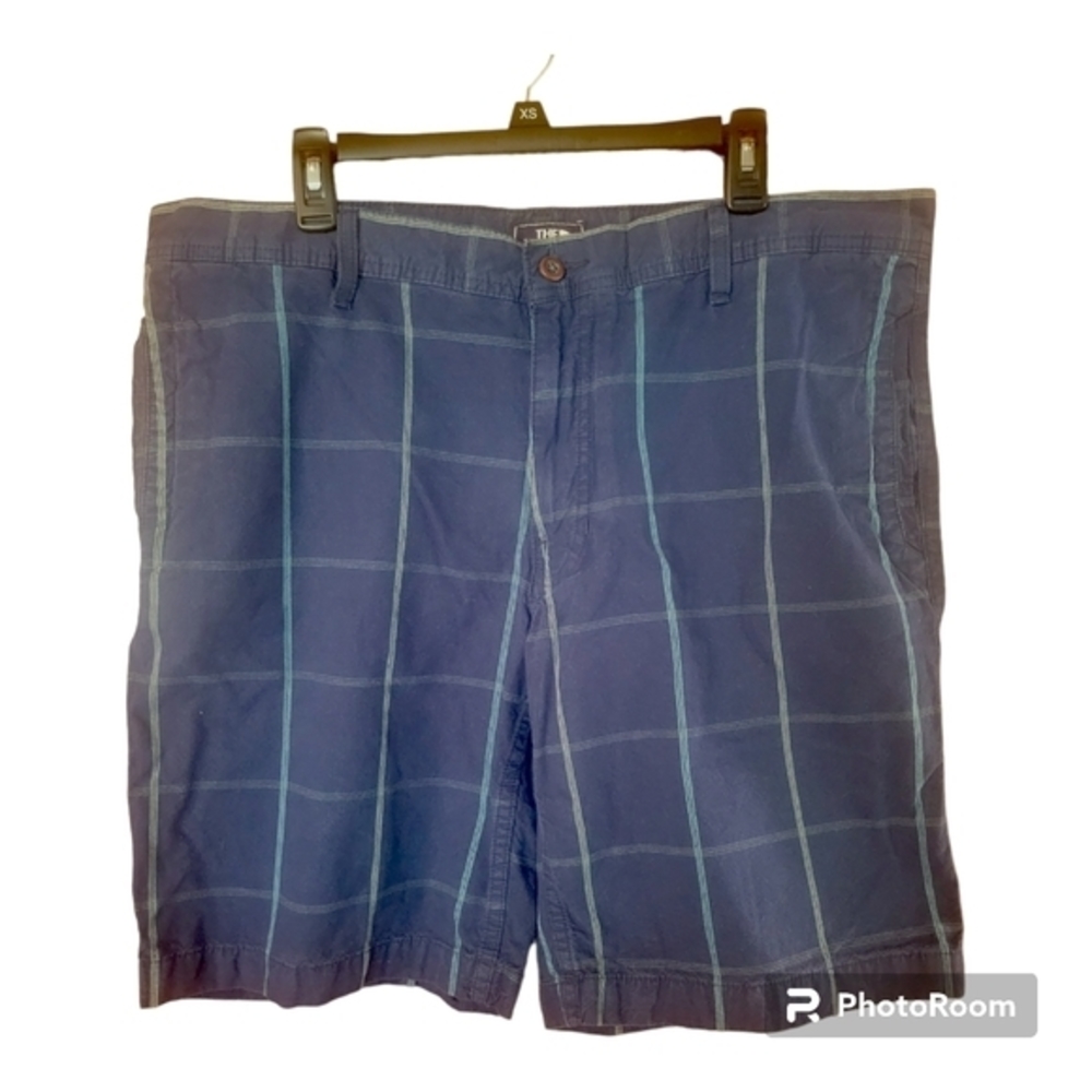 The North Face Mens Alderson Shorts Cosmic Blue ‎ Size 38 Cotton Plaid